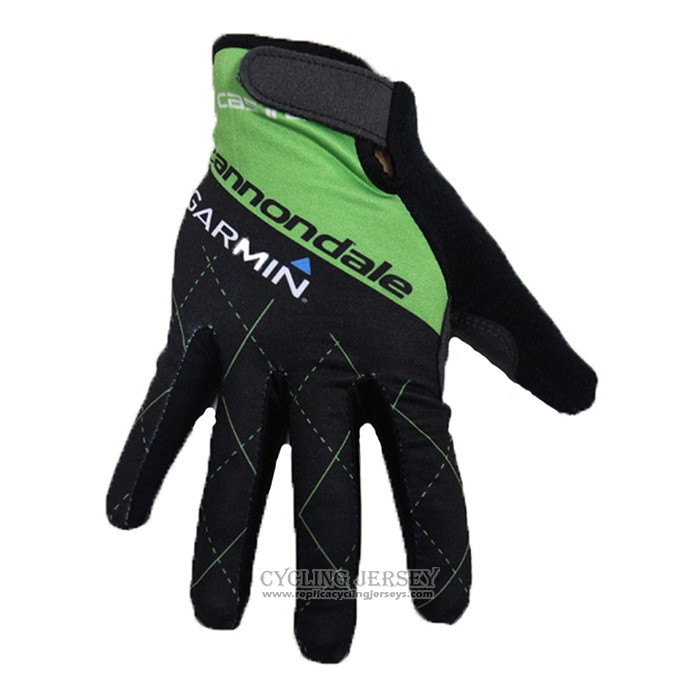2020 Cannondale Garmin Full Finger Gloves Cycling Black Green